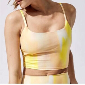 Carbon38 Shimmer Metallic Ombré Brami Crop Top size Large T1001